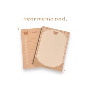 Cute Bear Memo Pads L Cute Bear Notepads L Cute Memo L Kawaii Memo L ...