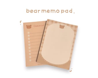 Cute Bear Memo Pads l Cute Bear Notepads l Cute Memo l Kawaii Memo l Korean Memo Pads l Korean Note Pads l Kawaii Memo Pad l Cute Stationery