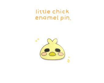 Épingle en émail Little Chick : émail dur plaqué or Kawaii (1,5 po.)