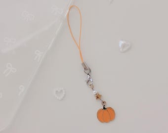 breloque pour téléphone petite citrouille l breloque pour téléphone mignonne l breloque kawaii l breloque citrouille mignonne l accessoire pour téléphone mignon l petite breloque pour téléphone l charms délicats