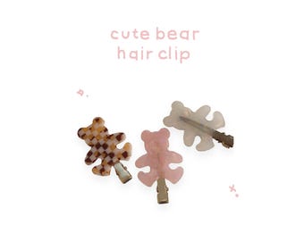 Barrette à cheveux ours kawaii : accessoire pour cheveux pour enfant