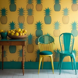 Tropical Vibes: Amazing Pineapple Designs for Wallpaper, Posters, Stickers, and More