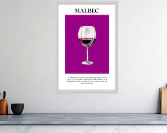 Majestic Allure of Malbec - Affiches de vin brillant de haute qualité