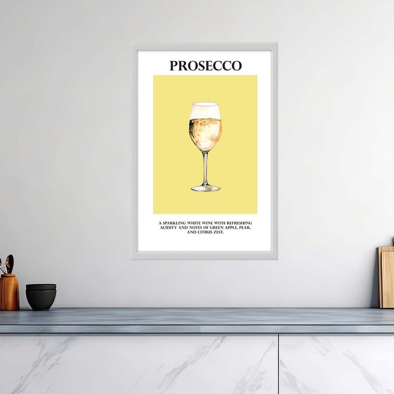 Effervescent Delight: Prosecco High Quality Gloss Wine Posters image 1