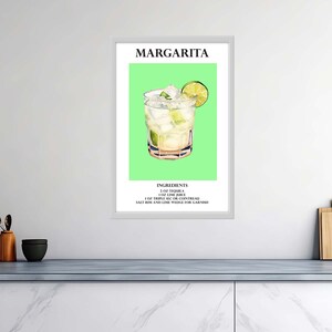 High Quality Gloss Cocktail Posters Margarita Magic: A Refreshing Sip of Summer Signature Drink Signs image 1
