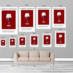 Elegance in Red: Cabernet Sauvignon High Quality Gloss Wine Posters image 2