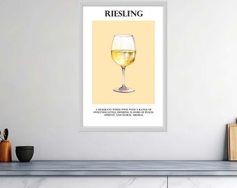 Rendez-vous avec le Riesling - Affiches de vin brillantes de haute qualité