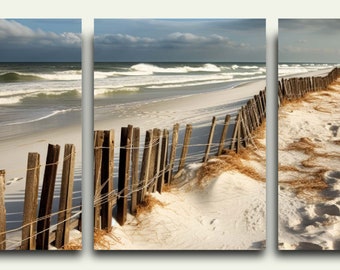 3 Panel Canvas "Serenity by the Sea"