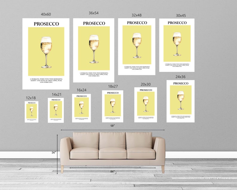 Effervescent Delight: Prosecco High Quality Gloss Wine Posters image 2