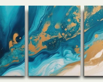 3 Panel Canvas "Whispers in the Mist" Oil Painting