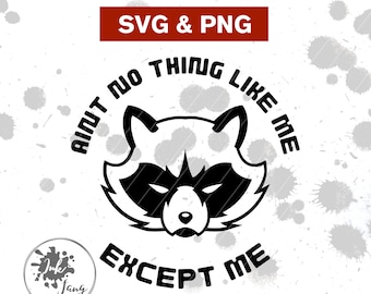 Tvättbjörn SVG PNG, Trash Panda SVG, Ain't No Thing Like Me, Klippfil för Cricut, Sublimering, Tvättbjörn Guardian Svg, Tvättbjörn Png, Galaxy clipart