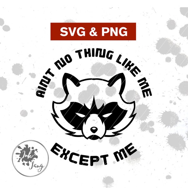 Raccoon SVG PNG, Trash Panda SVG, Aint No Thing Like Me, Cut file for Cricut, Sublimation, Raccoon Guardian Svg, Raccoon Png, Galaxy clipart