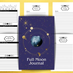 Moon Planner Printable, Full Moon, Printable Journal, Phase Planner, Manifestation Planner Printable, Intentions Journal Printable, Moon pdf