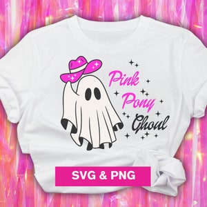 Pink Pony Ghoul SVG PNG, Pink Girl Ghost SVG, Chappel Roan shirt, shirt pony club, schattige Halloween Ghost Svg gesneden bestand clipart voor sublimatie