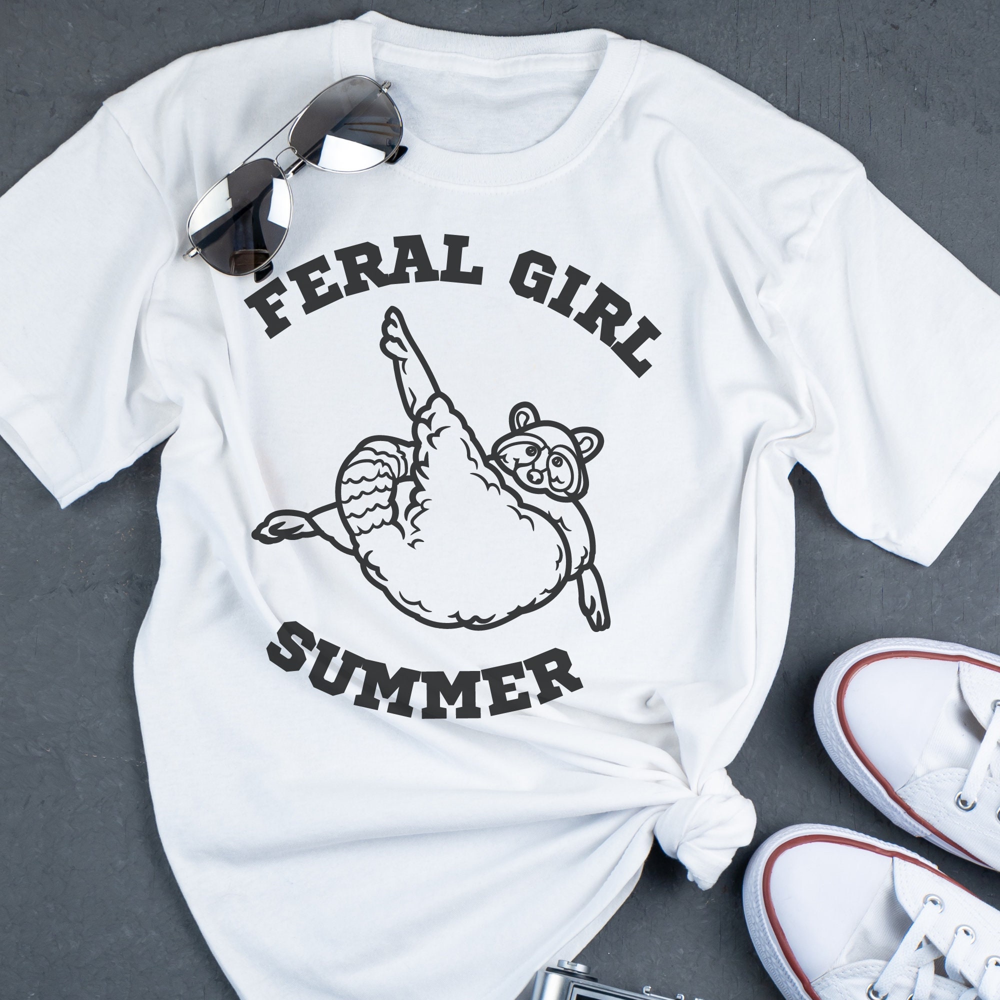 Feral Girl Summer Bundle Feral Mama SVG PNG Raccoon Etsy