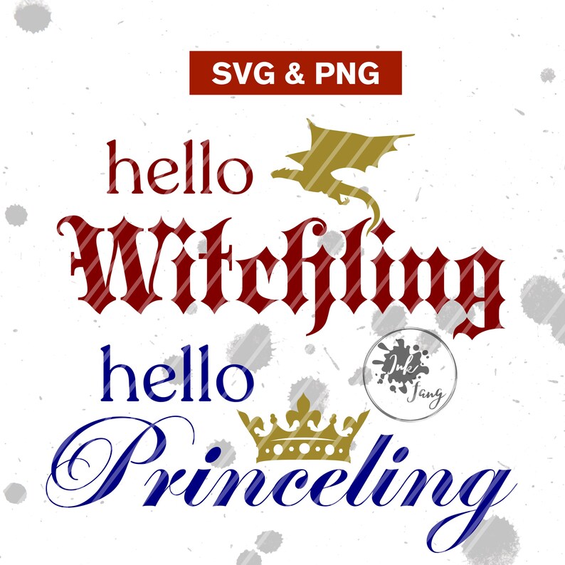 Witchling SVG PNG Princeling svg, TOG svg, hej witchling prinseling, kryddig bok klippfil cricut, sublimering, Booktok design för skjortor bild 2
