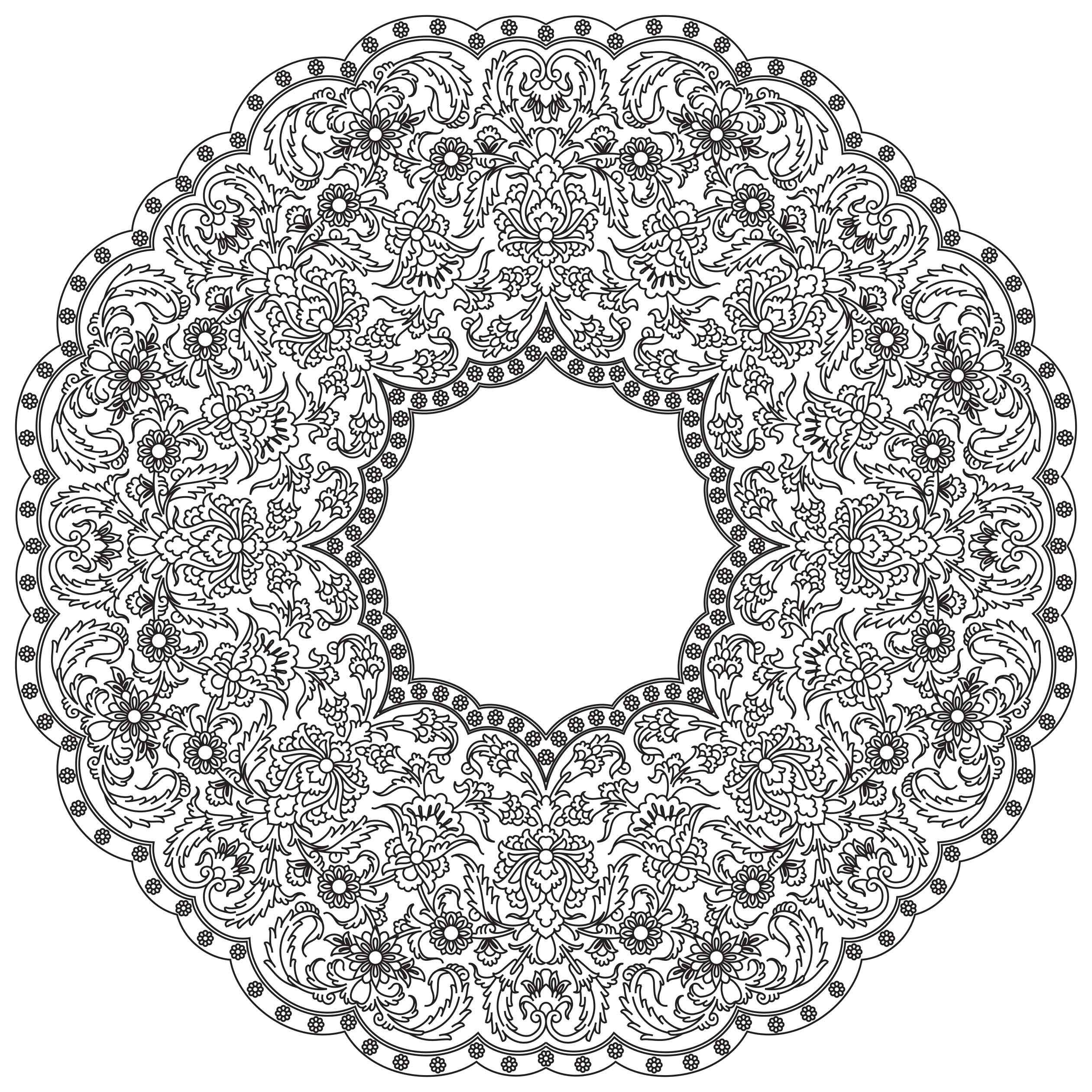 Linear Arabesque Pattern, Floral Islamic Design (ai, PDF, CDR) - Etsy
