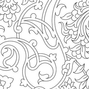 Khattai / Muster digital / Plan / Plan / Lineares Design / Handgemachter Teppich / Arabeske Maßwerk / Stock Illustrationen / Islamisch