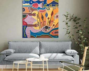 ArtForSale/DynamicArt/Moderne kunst/erotische kunst/handgemaakt kunstwerk/unieke kunst/abstract schilderij/lichaam van de vrouw/Creatief decor/naakt schilderij/sexy