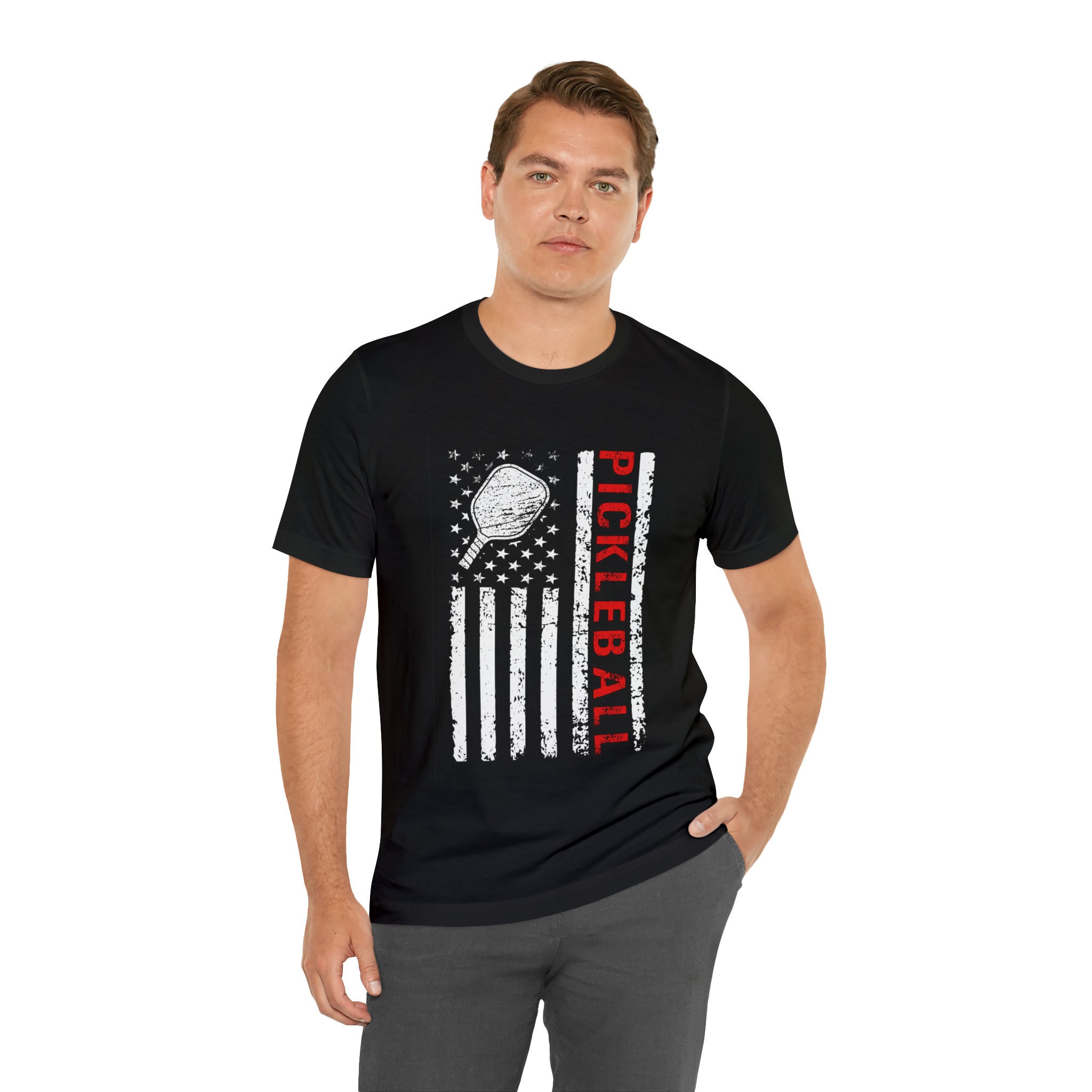 Pickleball Patriotic American Flag