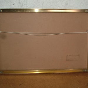 Pintura india vintage que representa un desfile de elefantes enmarcada y esmaltada en seda. imagen 5