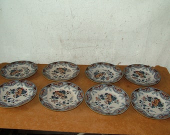 Antique Victorian 8 x Doulton Alma Burslem 9inch Plates