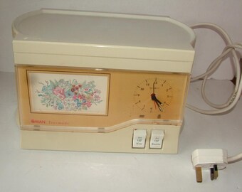 New Vintage Swan Teasmade Retro Alarm Clock Tea Maker