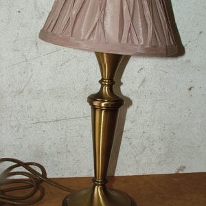 Vtg Brass Candelabra Desk Table Bedside Lamp With Shade