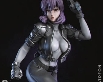 Geist in der Muschel Figur - Handgefertigte Cyberpunk Statue | Sci-Fi Kunst Sammlerstück