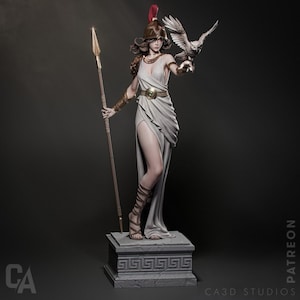 Athena Greek Goddess Collectible Figure: Resin Statue of the Mythology Goddess - Miniature 3D Printed Figurine !