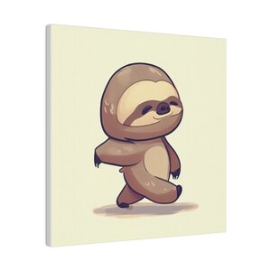 Faultier Walking Cartoon Printable