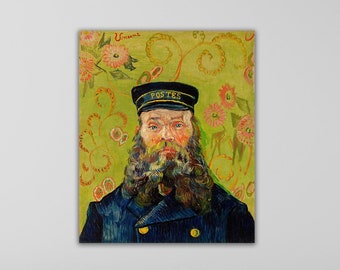 Vincent van Gogh Wall Art, Portrait of the Postman Joseph Roulin Print Poster, Van Gogh Artwork Print, Van Gogh Postman Canvas, Postman Art