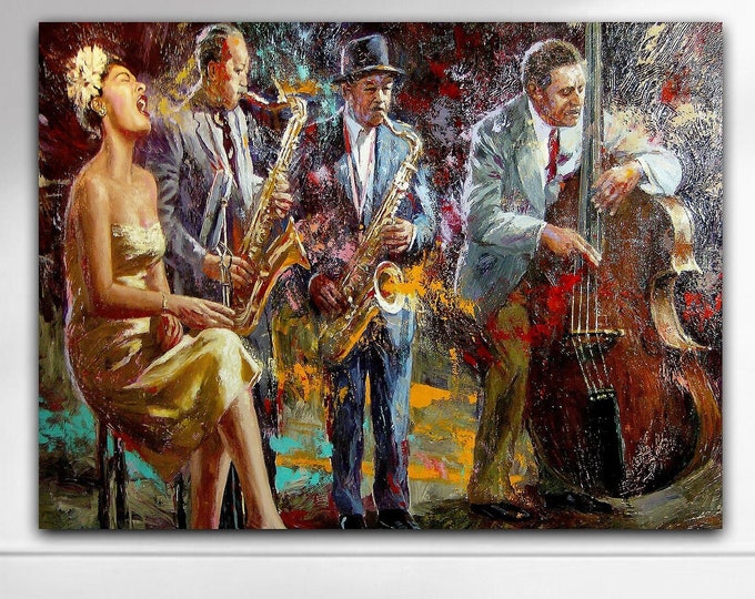 Sound of Jazz Canvas Wall Art, Jazz Up Your Decor with This Vintage, Add Some Swing to Your Style with These Jazz-Inspired Wall Art