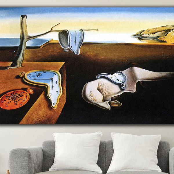 The Persistence of Memory by Salvador Dali Canvas Wall Art, Salvador Dali's The Persistence of Memory - Surreal Artwork for Your Space