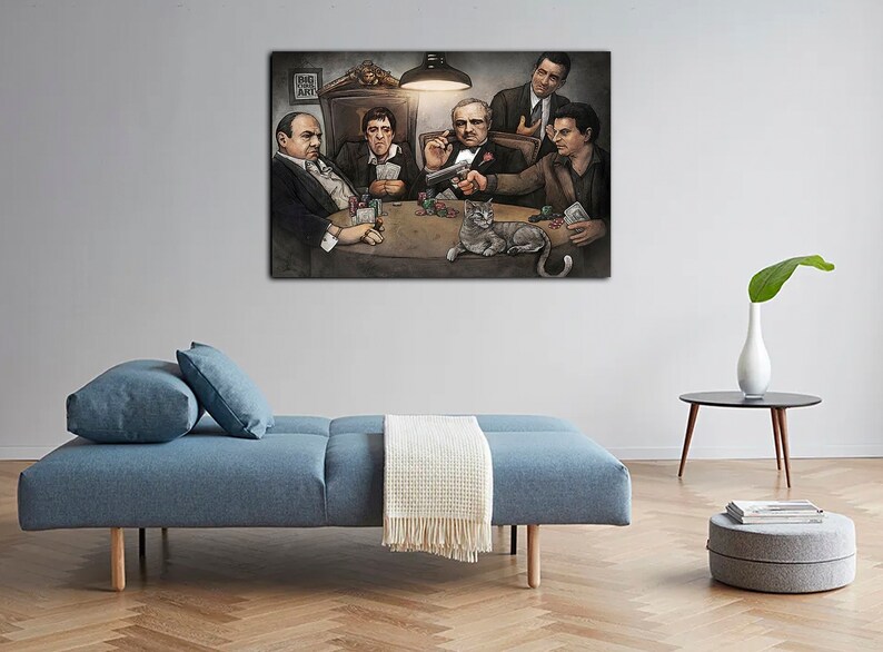 Gangster Wall Art, Iconic Gangsters United A Canvas Masterpiece, Tony