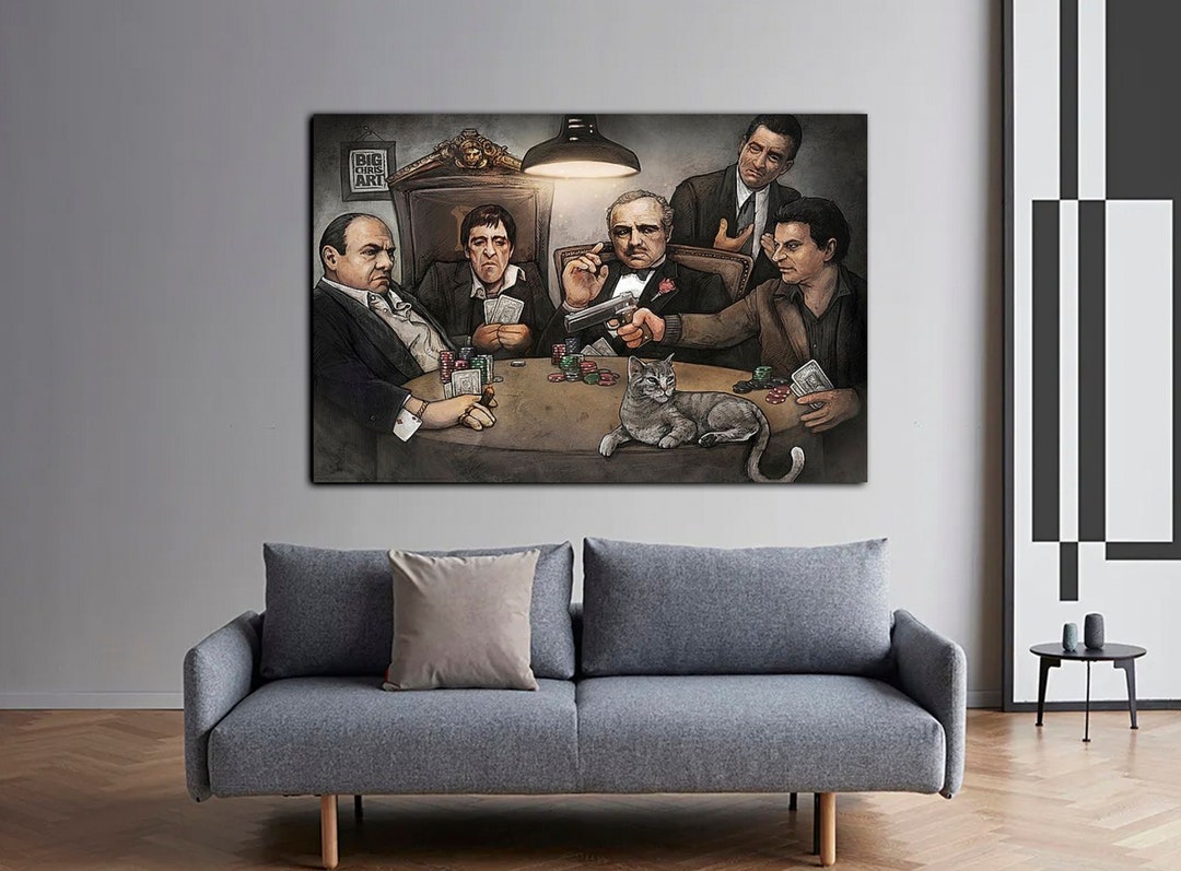 Gangster Wall Art, Iconic Gangsters United A Canvas Masterpiece, Tony