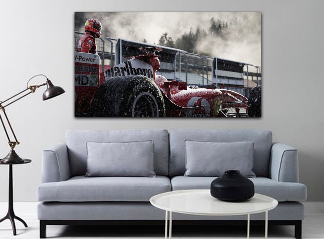 Michael Schumacher Wall Art Racing Legend Captivating Art Etsy