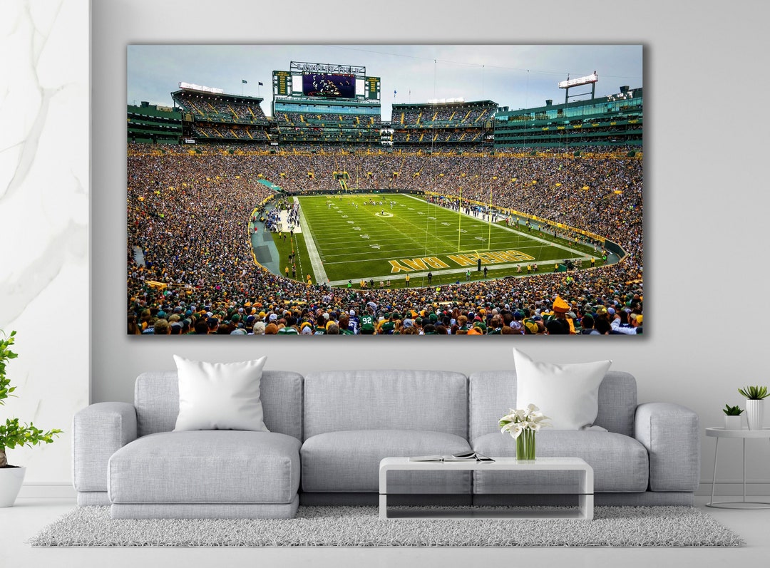 Lambeau Field Canvas Wall Art, Lambeau Field Game Day Canvas Capturing
