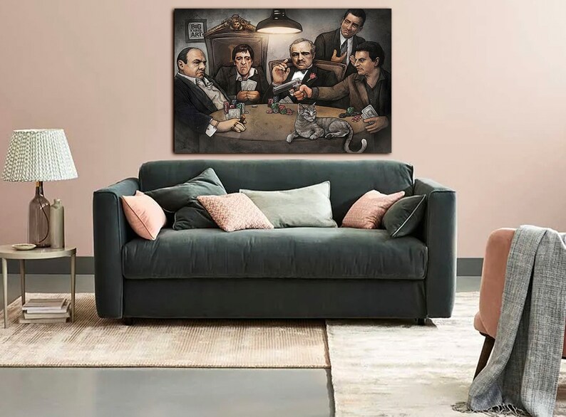 Gangster Wall Art, Iconic Gangsters United A Canvas Masterpiece, Tony