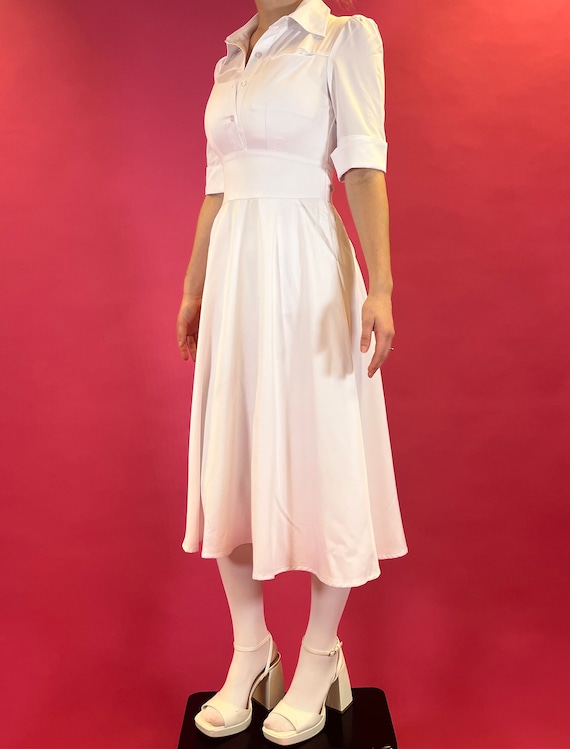 White Scrub Dress