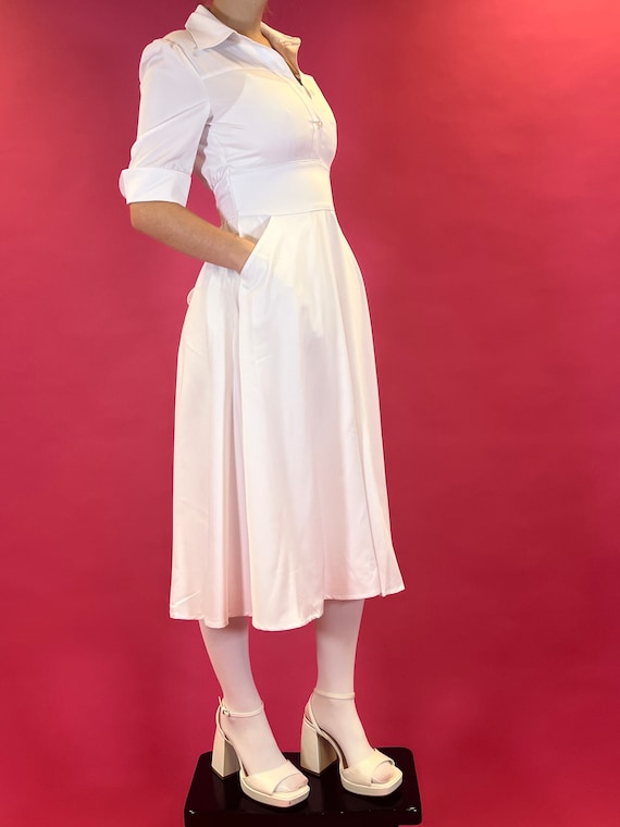 White Scrub Dress