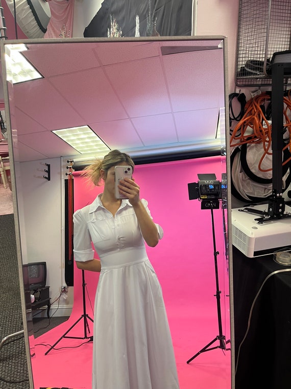 White Scrub Dress