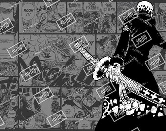 Digital Download | Law Black & White | One Piece TCG Playmat