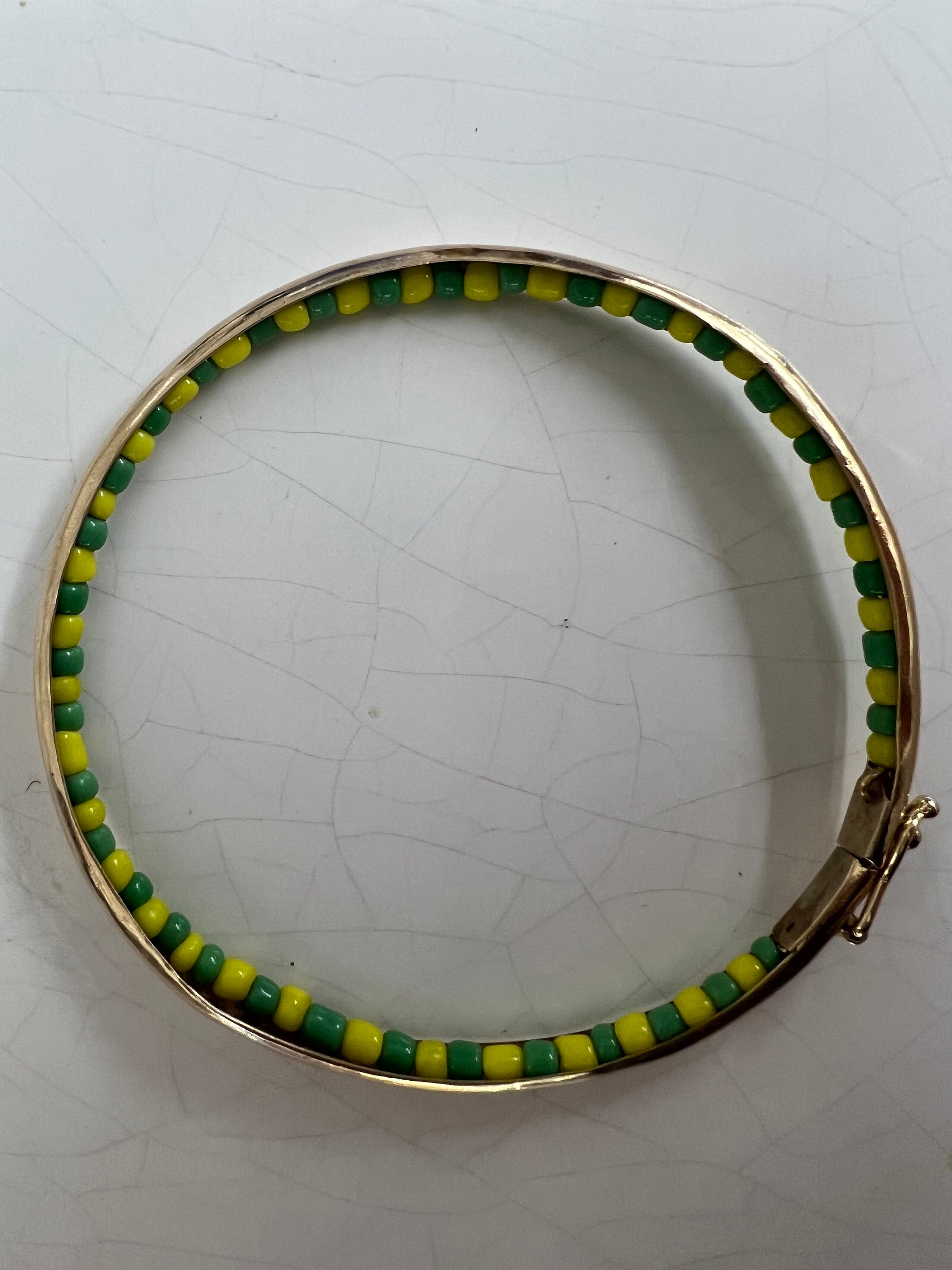 Real Gold Orula Bangle Bracelet,10k or 14k Gold Handmade Orula Bracelet