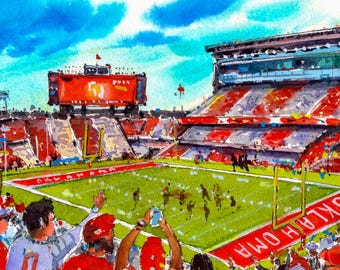 Norman OK Watercolor Prints