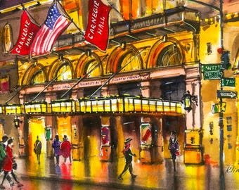 Carnegie Hall wall art.