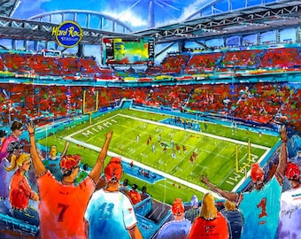 Miami FL Watercolor Prints