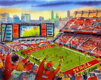 Austin TX Watercolor Prints