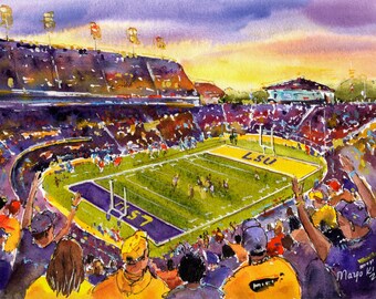 Baton Rouge LA Watercolor Prints