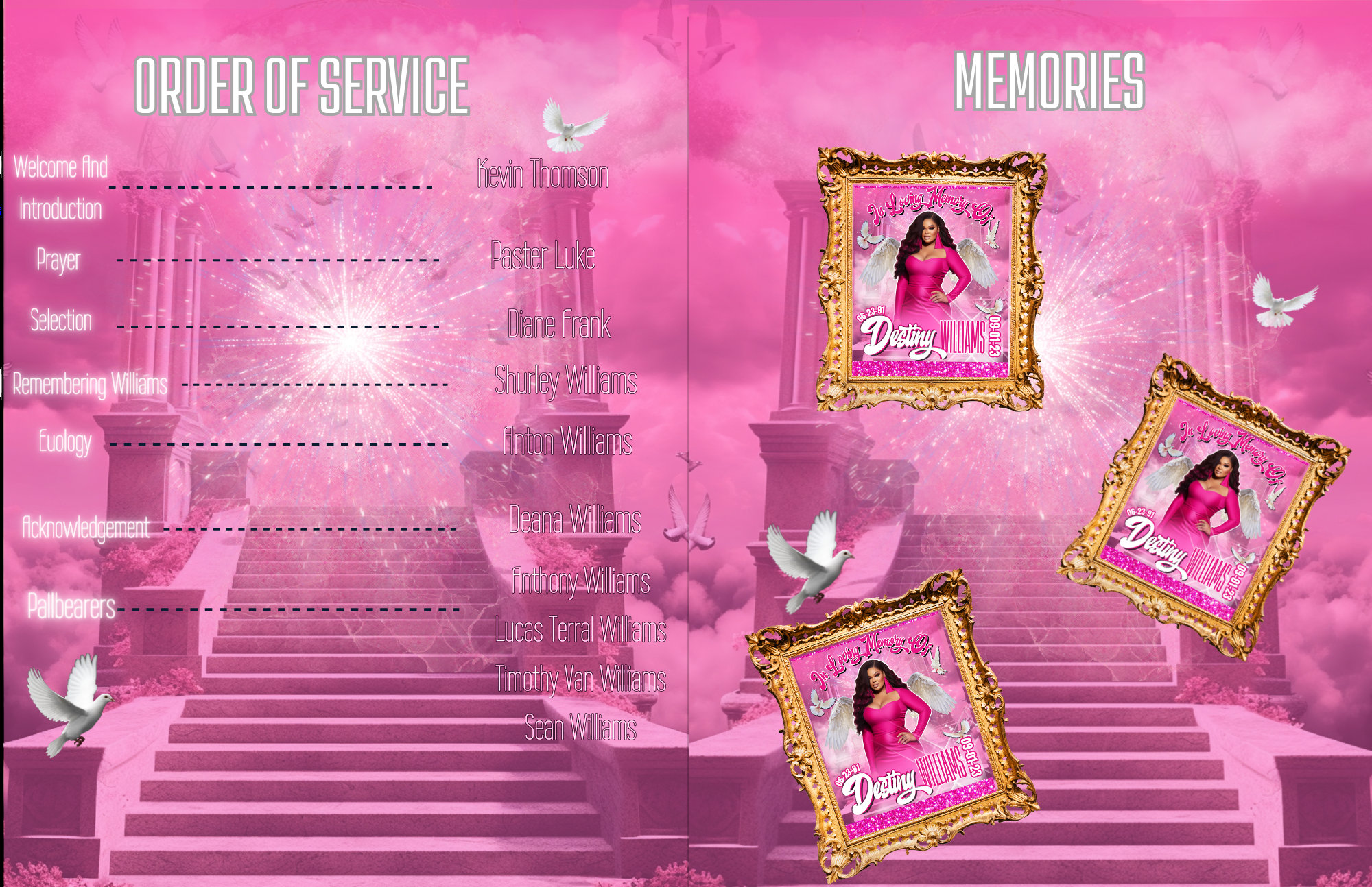 Editable Obituary Template Etsy